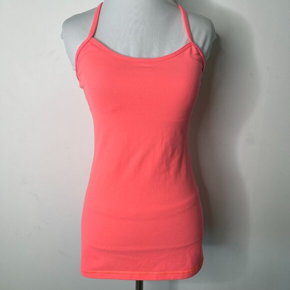 Lululemon Women's Neon Orange Power Y Tank Top Size 6 - Picture 1 of 12